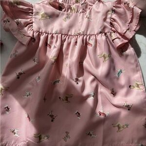Janie and Jack Pink Dress with Ruffles